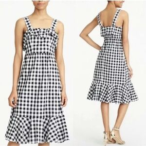 J.Crew NWOT Women’s Midi Gingham Dress SZ 00